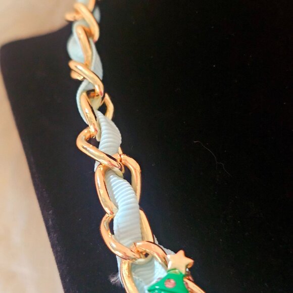 Betsey Johnson Christmas Statement Necklace Snowman Reindeer Cocoa Teddy Santa - Picture 10 of 12